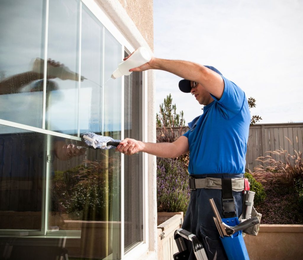 Maid-Serv exterior window cleaning Services Utah two-story