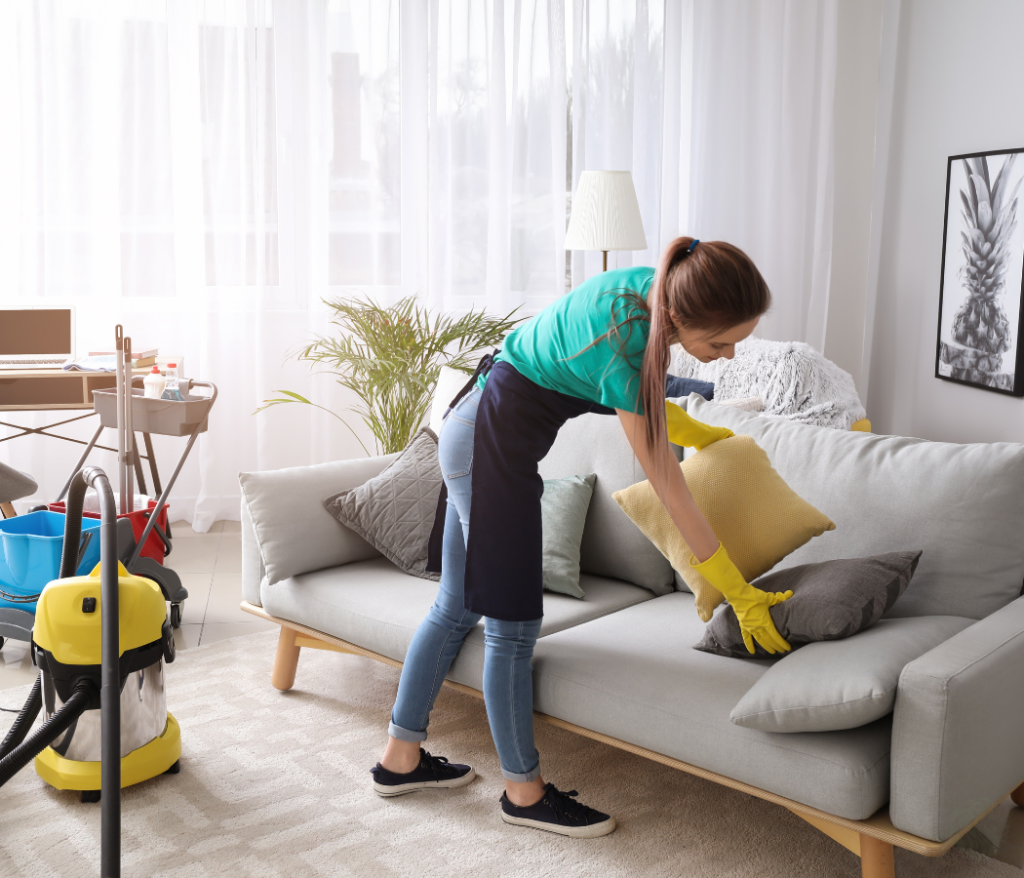 Maid-Serv weekly cleaning Utah living room